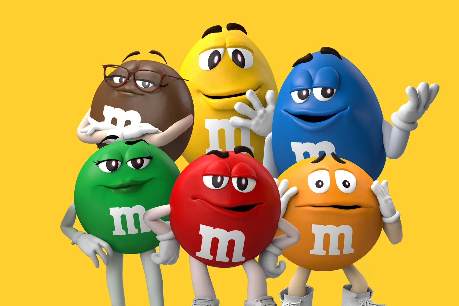 M&M's character roster retrieved by Marketing Dive on Jan. 19, 2022