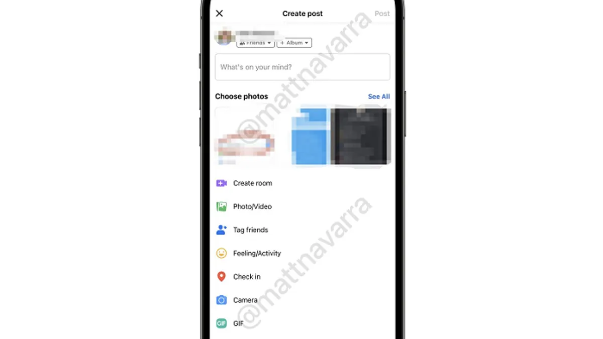 Facebook composer update