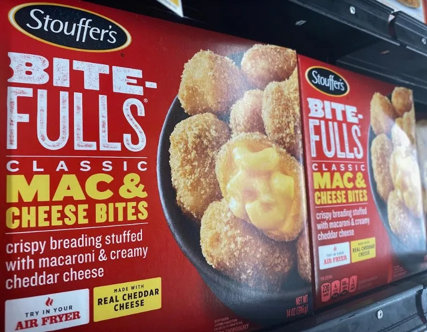 Packages of Stouffer's Bites on a local grocery store shelf in Washigton, D.C.