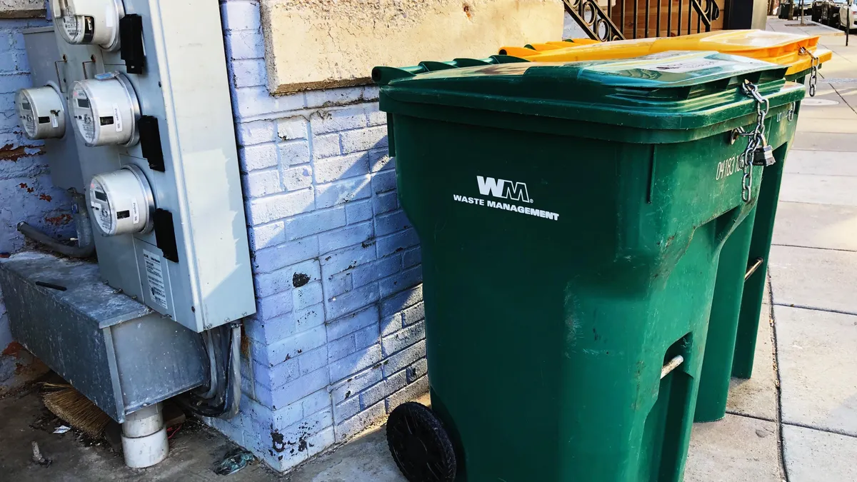 Waste Management bins in Washington, D.C.