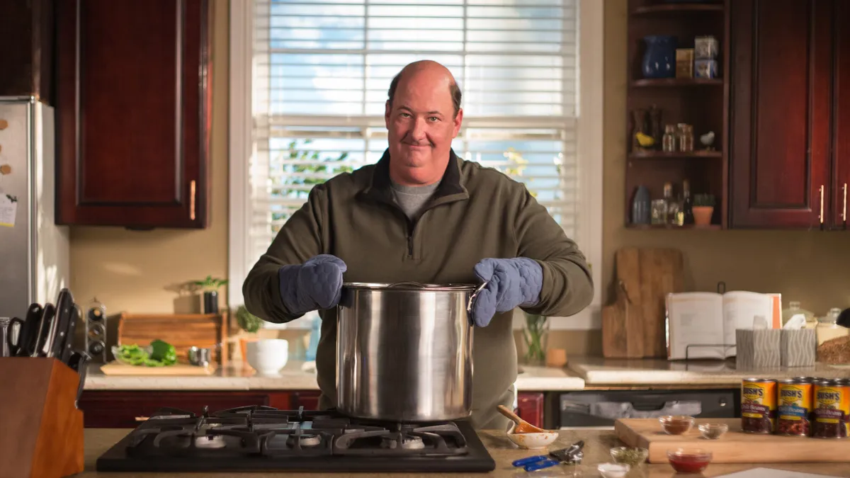 A image from a Bush's Beans campaign starring Brian Baumgartner that launched on Feb. 27