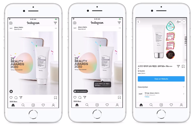 Instagram ads with product tags