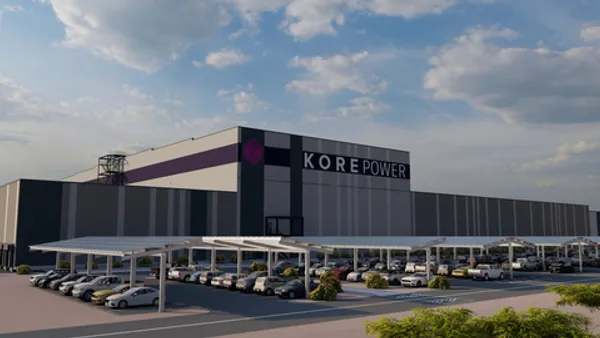 A visual rendering of Kore Power's battery cell facility in Buckeye, Arizona.