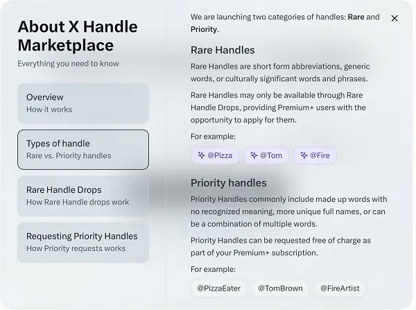 X Broadcasts ‘Handles Market’ to Promote Dormant Usernames 1 X handles marketplace