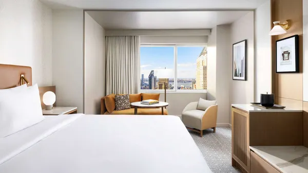 An image of a hotel room at Hyatt Regency Times Square.