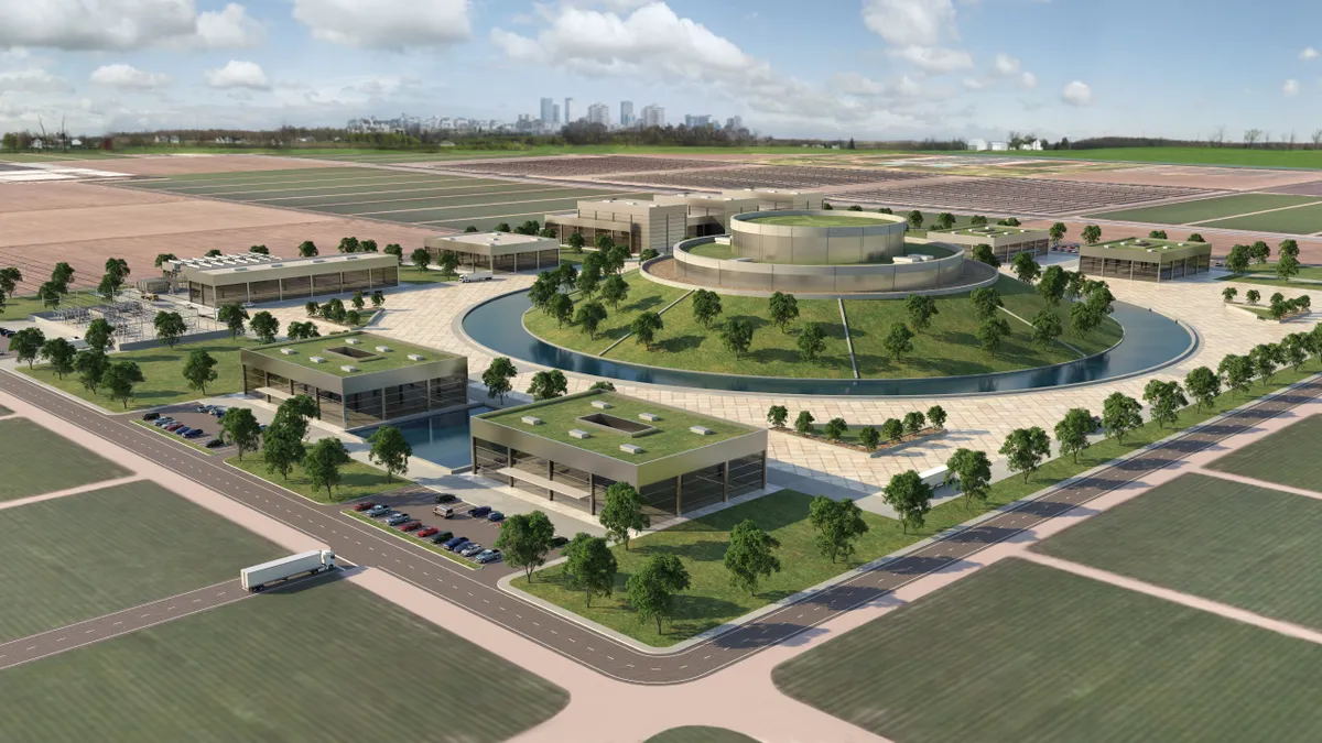 rendering of the Longview fusion energy plant