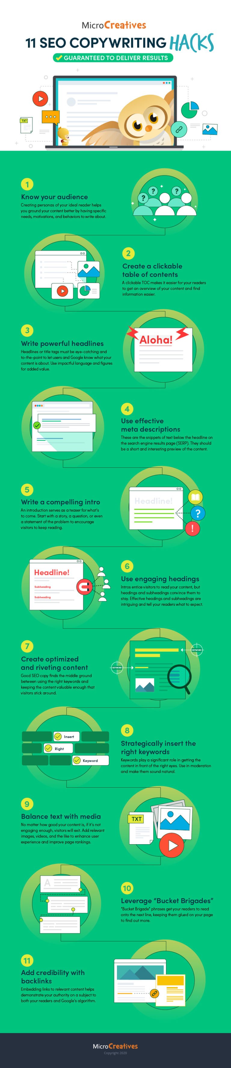 SEO tips infographic