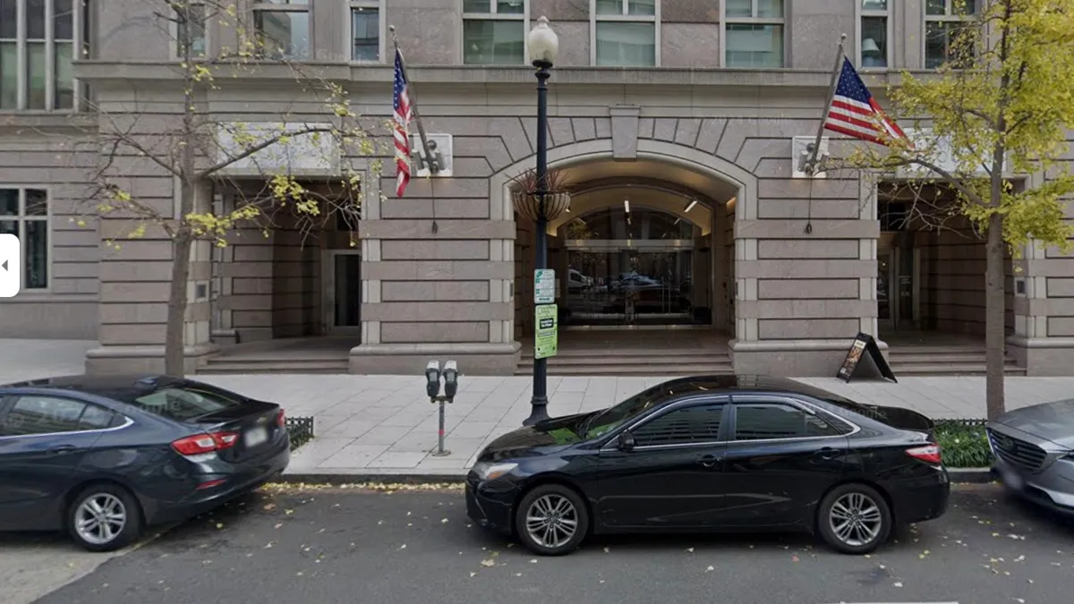 A street view of the National Labor Relations Board in Northwest Washington, D.C.