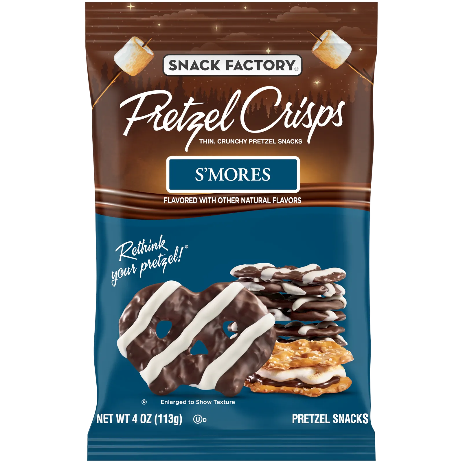 Pretzel de fábrica de bocadillos se ve
