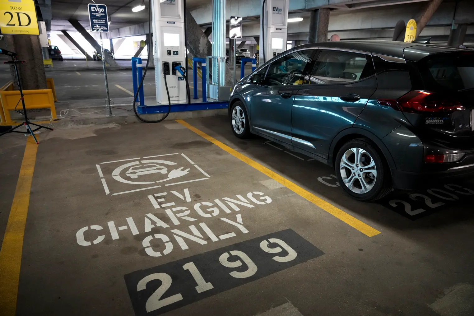 A parking space labeled "EV Charging Only"