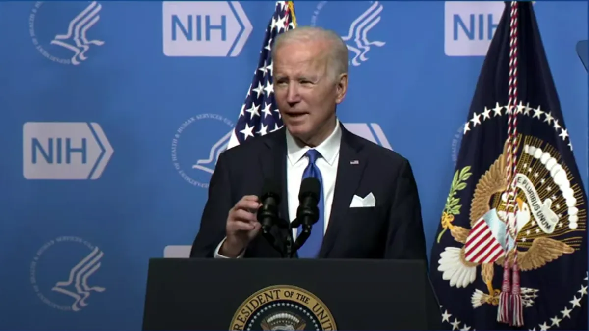 President Joe Biden announces his winter COVID-19 plan as concerns grow over a new variant.