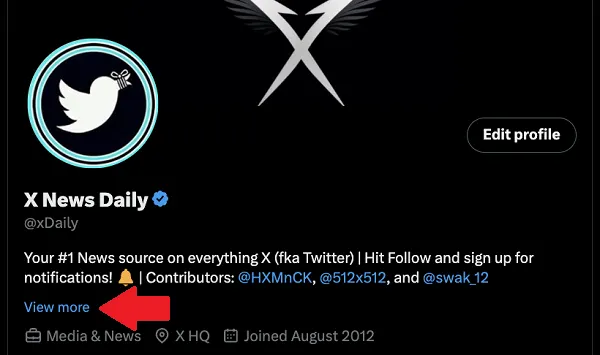 X expanded profiles