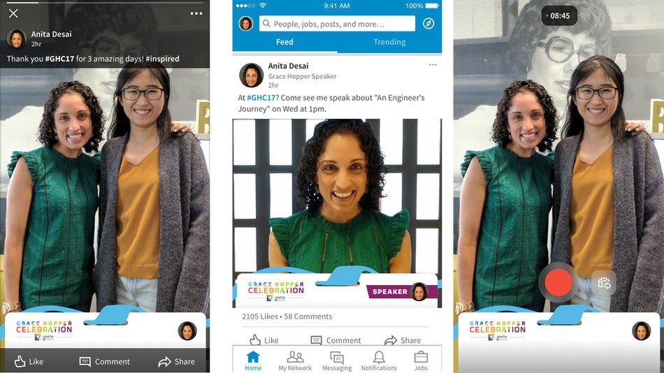 LinkedIn event filters