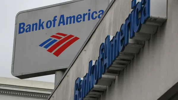 The Bank of America logo is displayed on the side of a Bank of America branch office January 20, 2010 in San Francisco, California.