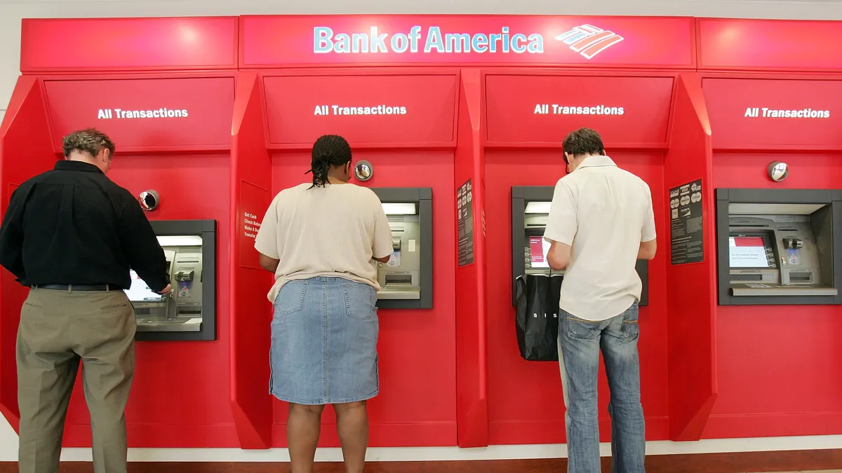 Bank of America ATMs are seen in NYC.