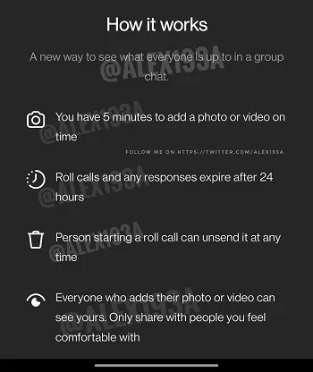 Instagram Roll Call example