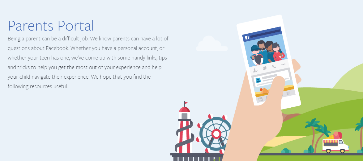Facebook Parents' Portal screenshot