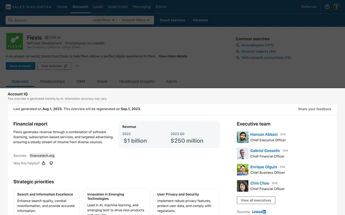 LinkedIn Sales Navigator AI
