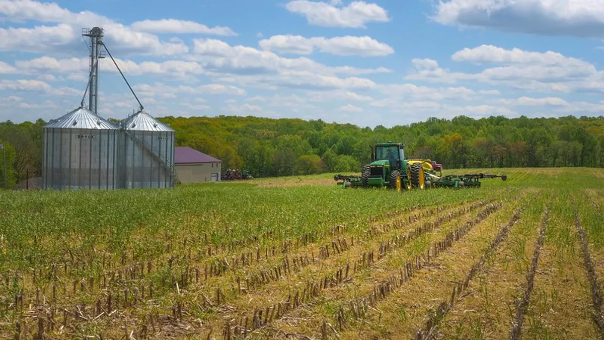 A farmer plants soybeans in Montgomery County, Md., May 12, 2020