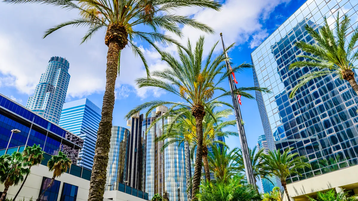 Downtown Los Angeles California skyline cityscape skyscrapers