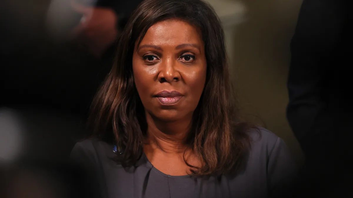 New York Attorney General Letitia James attends a press conference on July 31, 2023, in New York City.