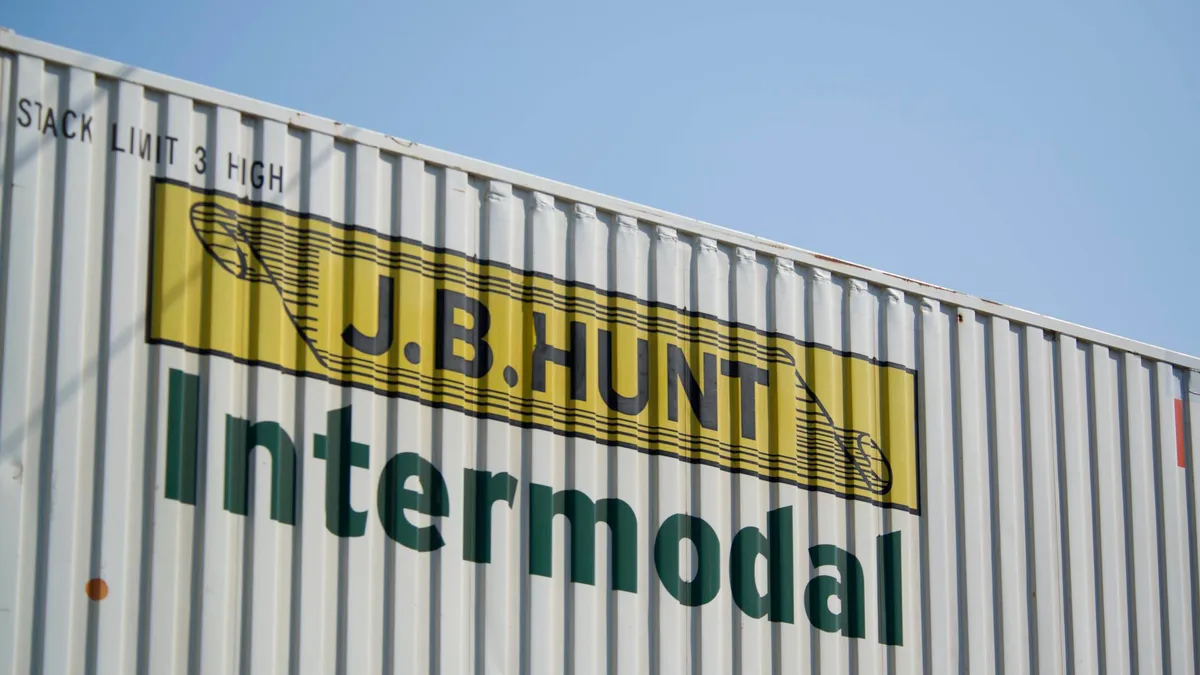 JB Hunt intermodal truck container