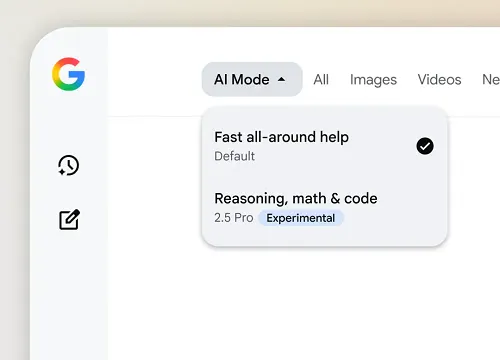 Google AI model selection