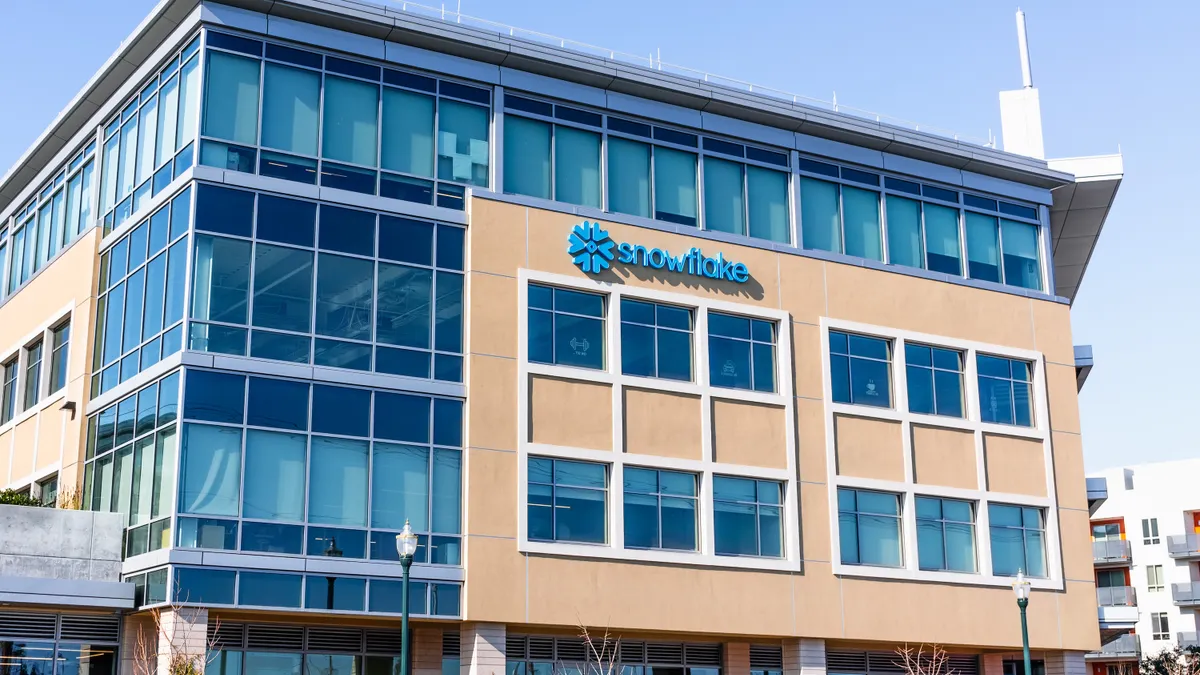 Snowflake's Silicon Valley corporate headquarters in Menlo Park, California, on Feb. 19, 2020.