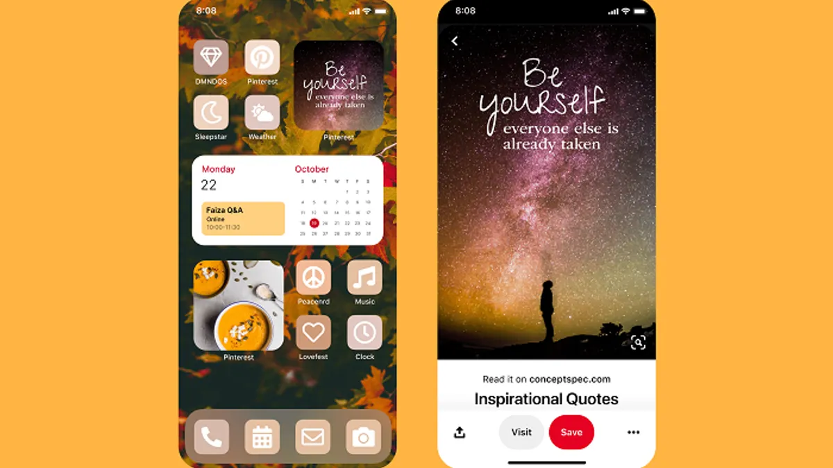 Pinterest widget
