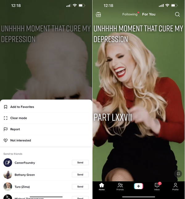 TikTok Clear Mode Test