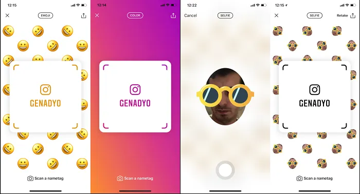 Instagram nametag codes