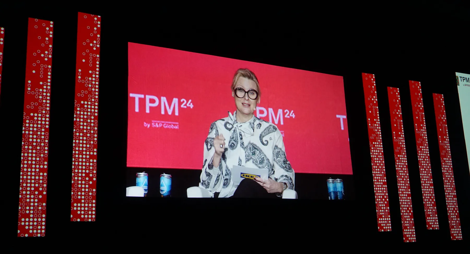 Ikea Global Sustainability Manager Elisabeth Munck af Rosenschöld speaks during a panel session about maritime decarbonization at TPM24 in Long Beach, California.