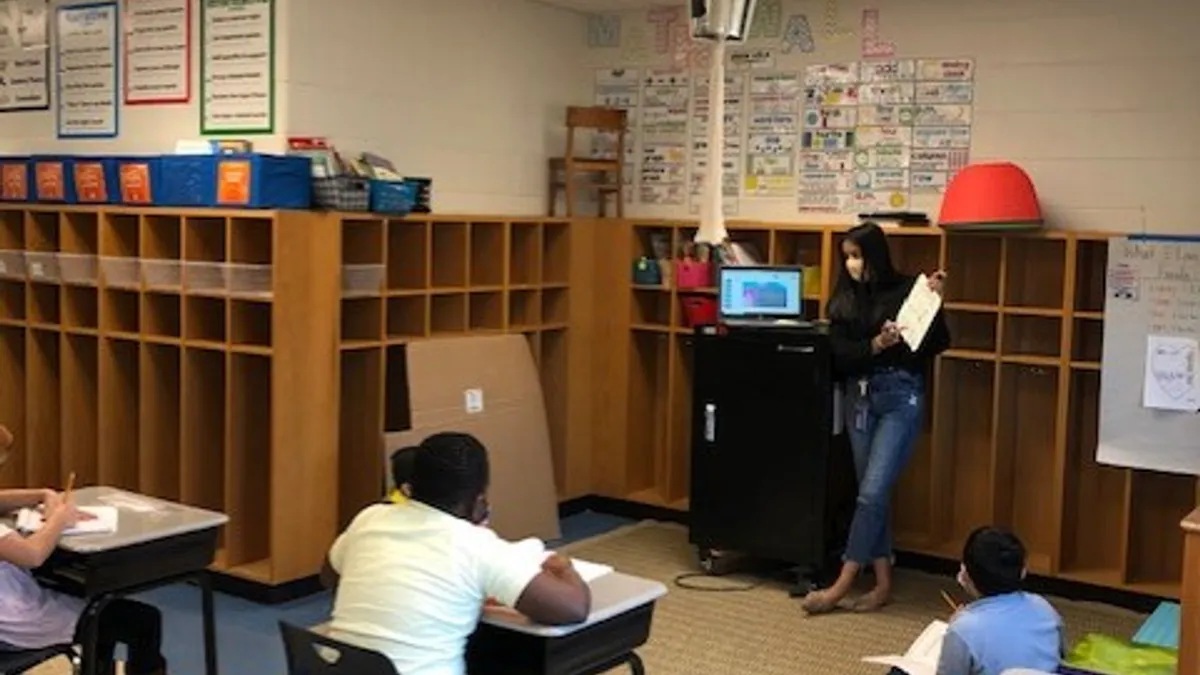 Nisha Patel, an EL teacher in Indianapolis Public Schools, Indiana, leads a class.