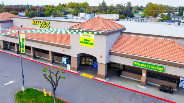 Exterior of a Maxx Value grocery store