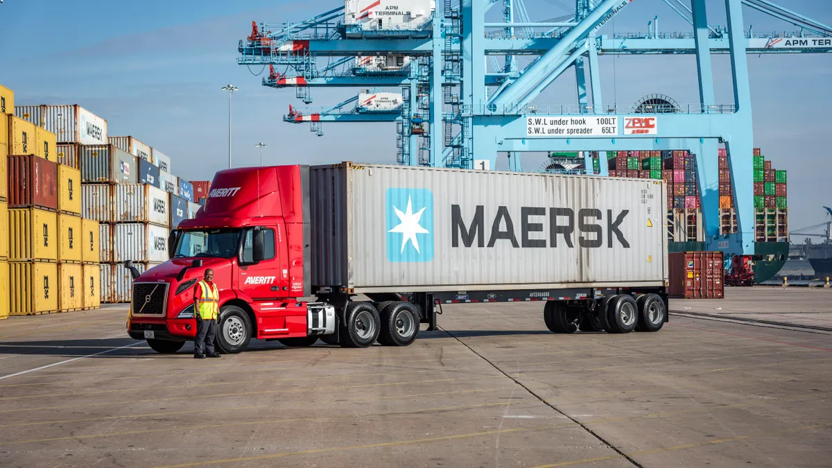Tracker Trail Truck on a cargo deck