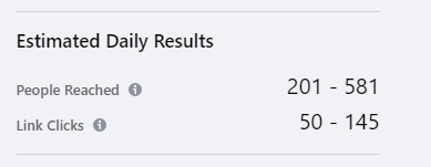 Facebook ad reach estimates