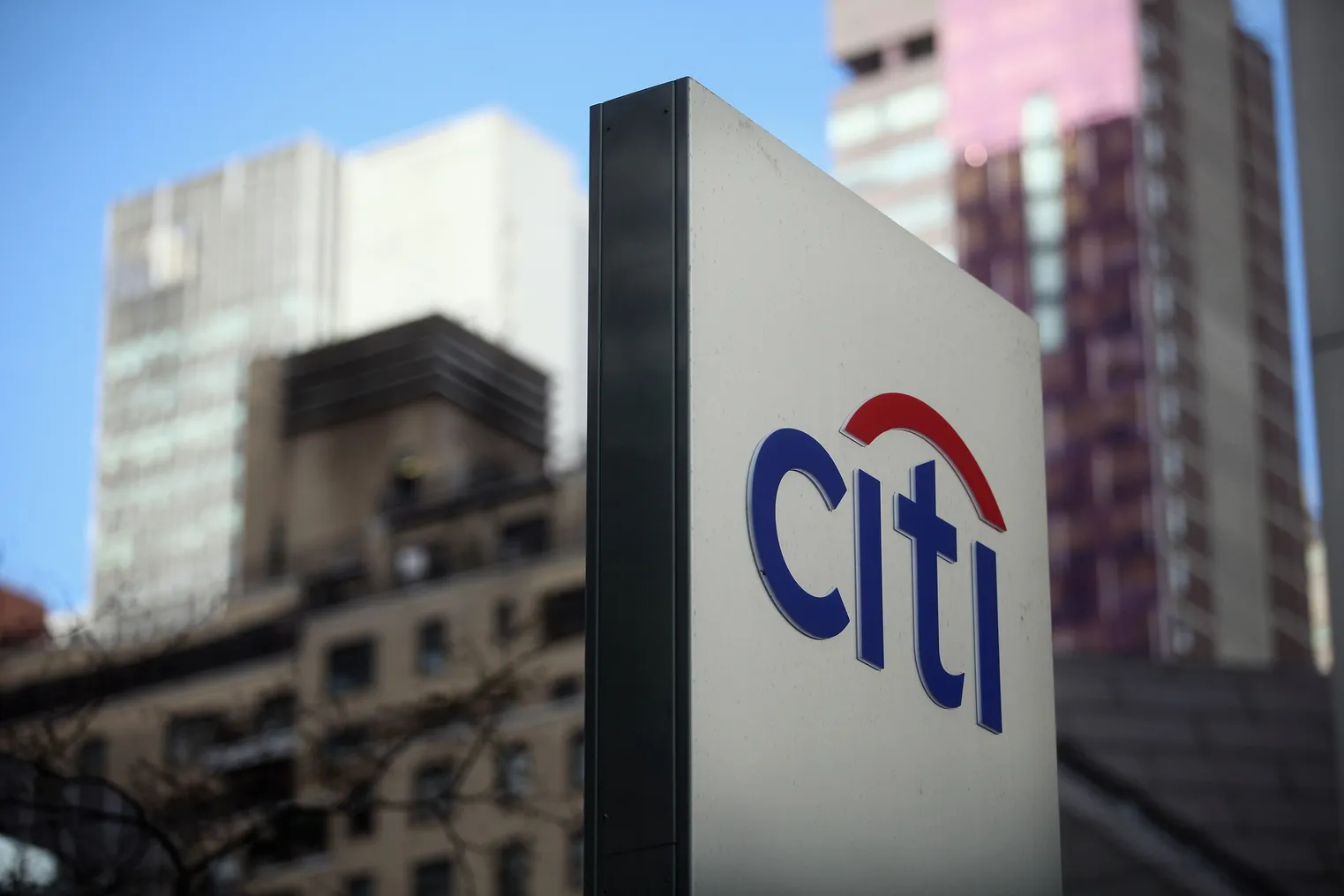 A 'Citi' sign is displayed outside Citigroup Center near Citibank headquarters in Manhattan on December 5, 2012 in New York City.