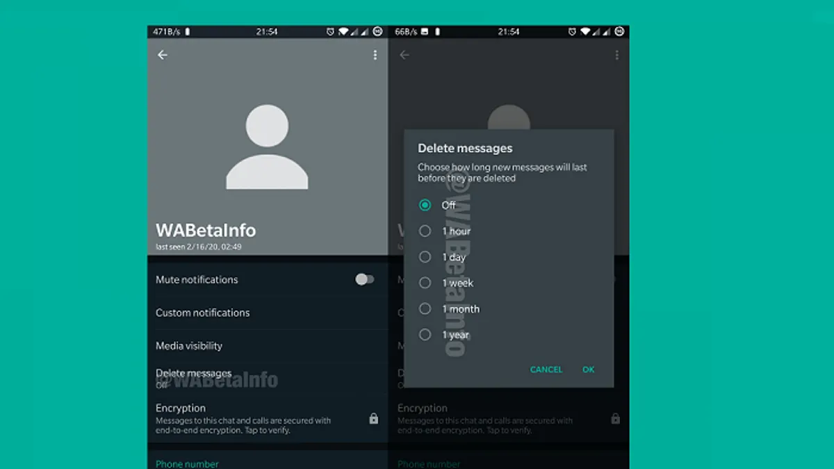 WhatsApp Disappearing Messages