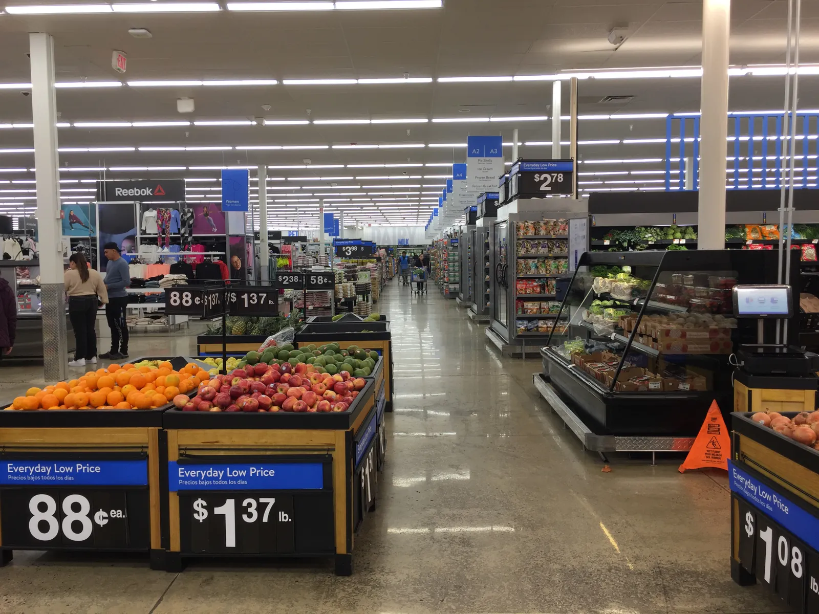 Interior of a Walmart.