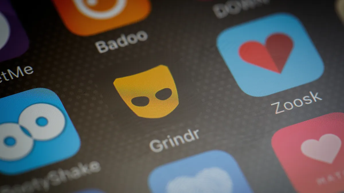 The Grindr app logo