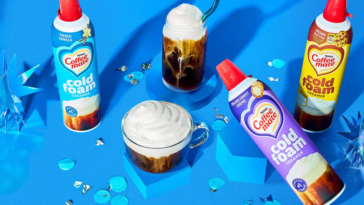 Nestle's Coffee Mate imagery for the brand's new Cold Foam product