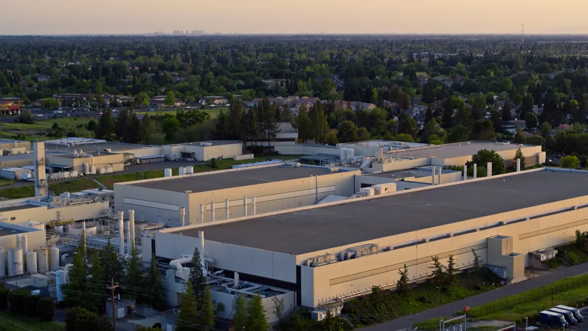 aerial view of Bosch's semiconductor fab in Roseville, California