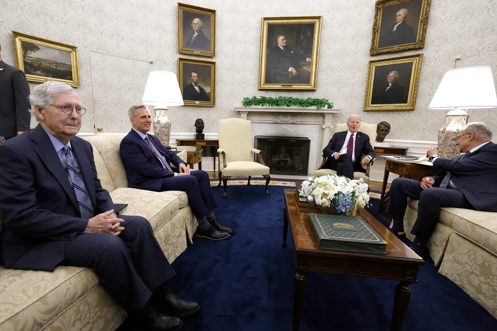 Congressional leaders at the White House