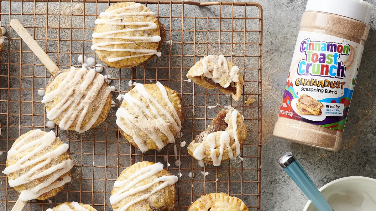 B&G Foods is making Cinnadust, a shakeable blend of the flavor of Cinnamon Toast Crunch cereal