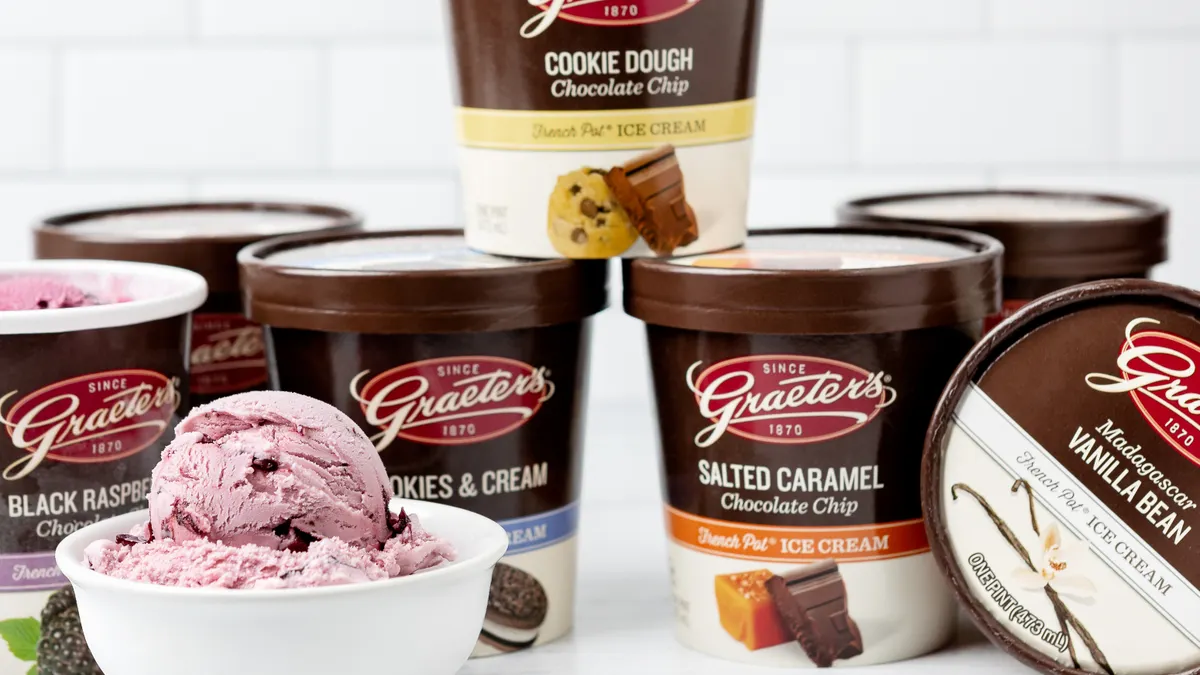 Containers of Graeter’s ice cream.