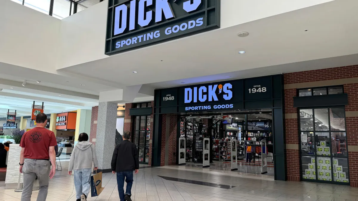 Shoppers at a shopping mall.