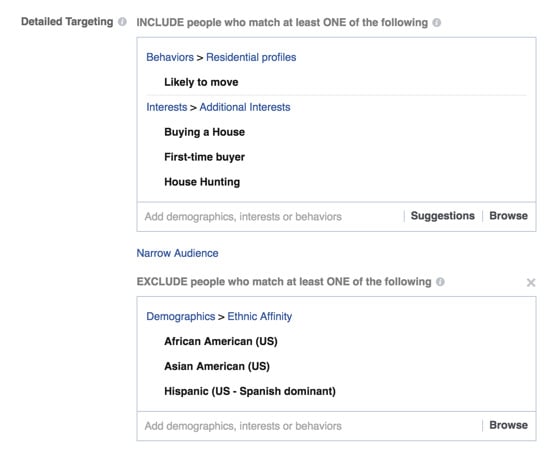 Facebook ethnic affinity targeting