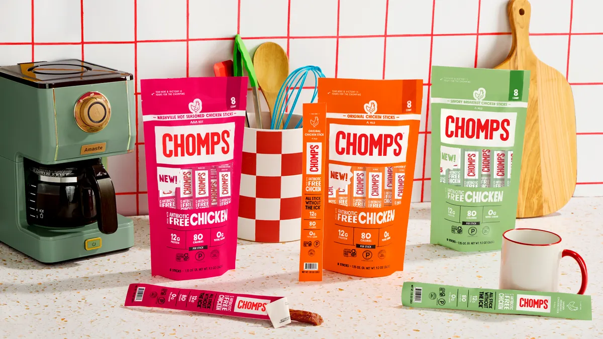 Chomps' chicken meat sticks