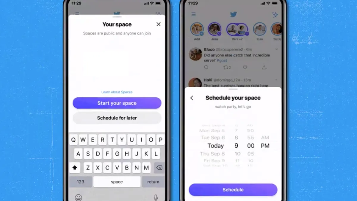 Twitter Spaces scheduling