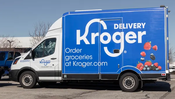 A delivery van.